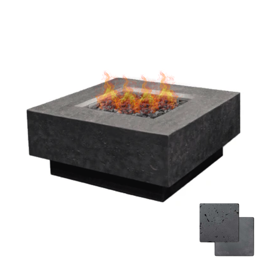 Square Sanctuary Fire Bowl - Firepit - Color Coal