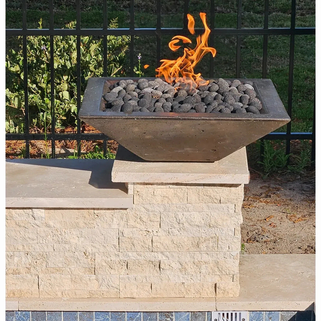 TessaRai Square Fire Bowl Kit: Push Button Ignition detail