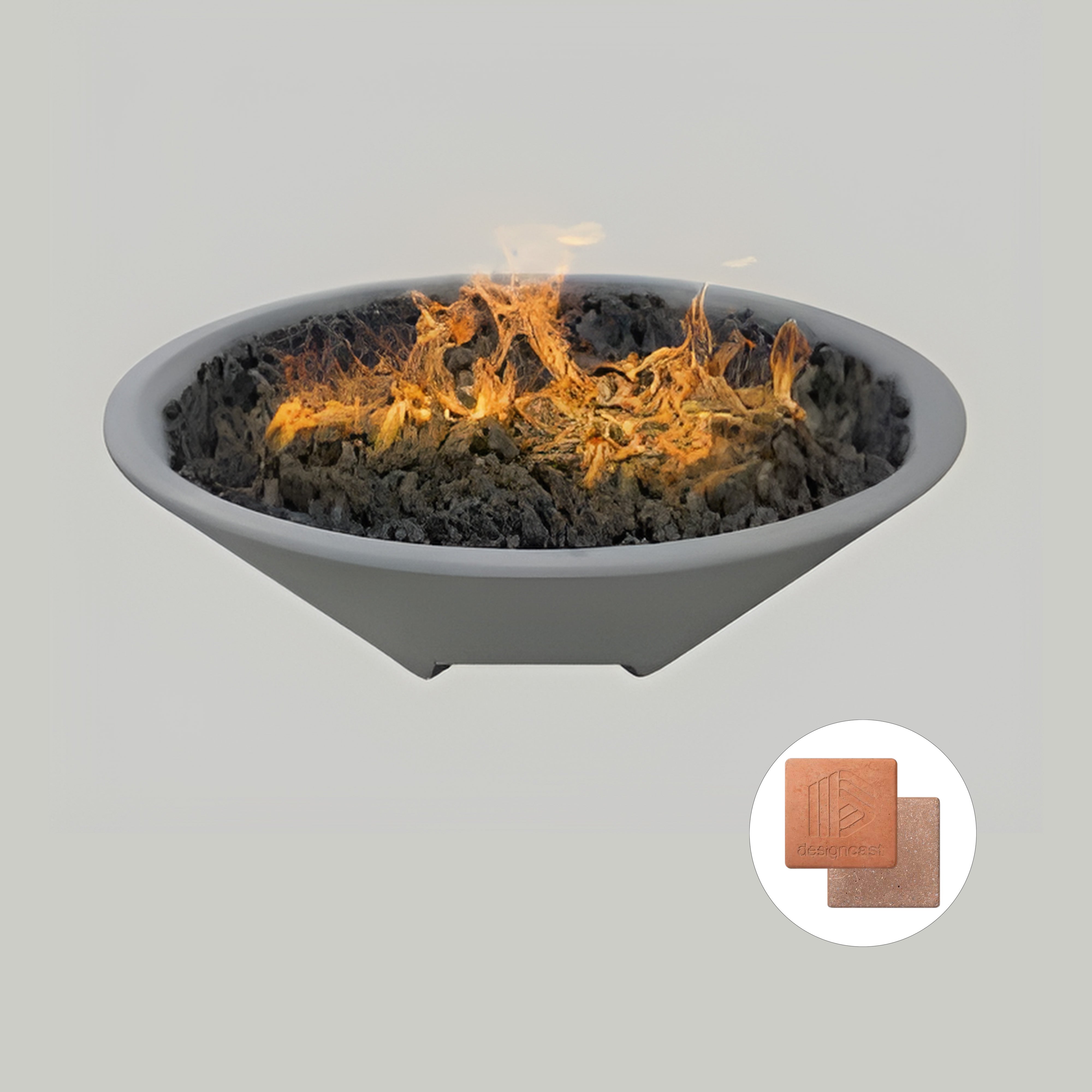 Round Oblique Fire Bowl | With Venting