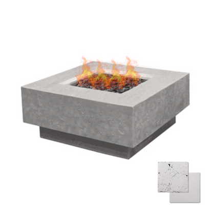Square Sanctuary Fire Bowl - Firepit - Color Arctic