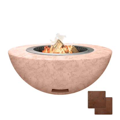 Luna | GFRC Enclosure with Smokeless Fire Pit - Color Canyon Tan
