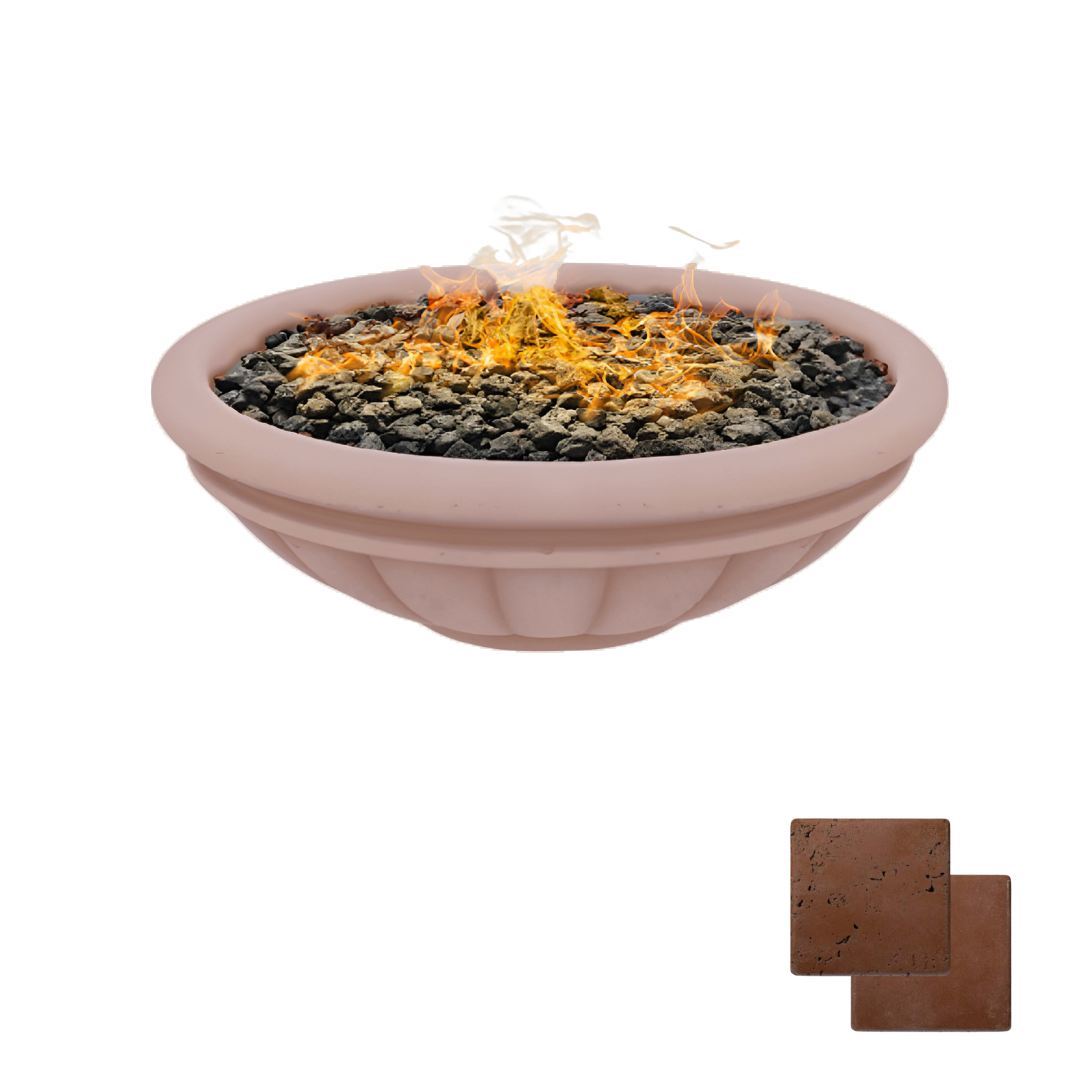 Tuscany Fire Bowl | Modern GFRC Fire Pit = Color Canyon Tan