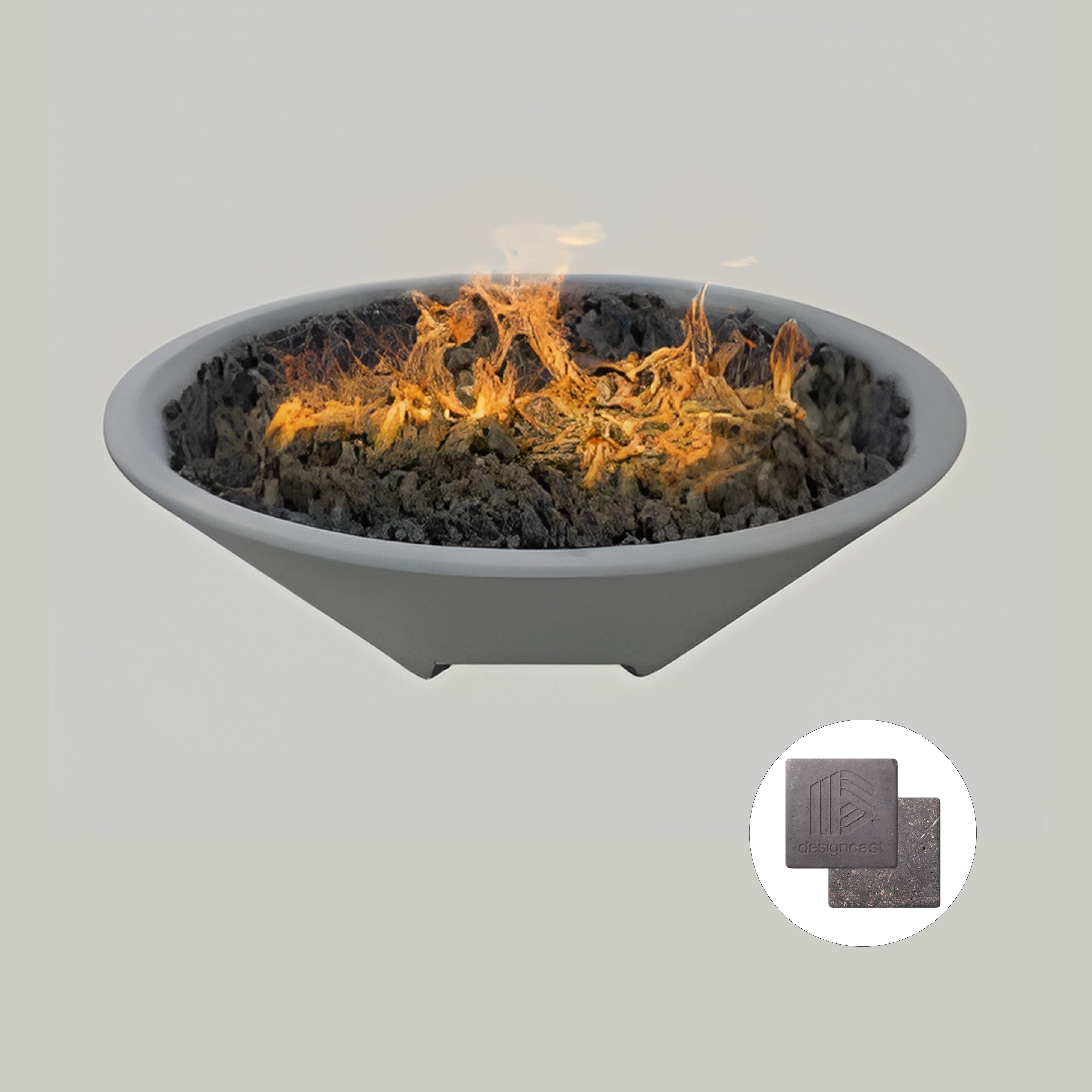 Round Oblique Fire Bowl | With Venting