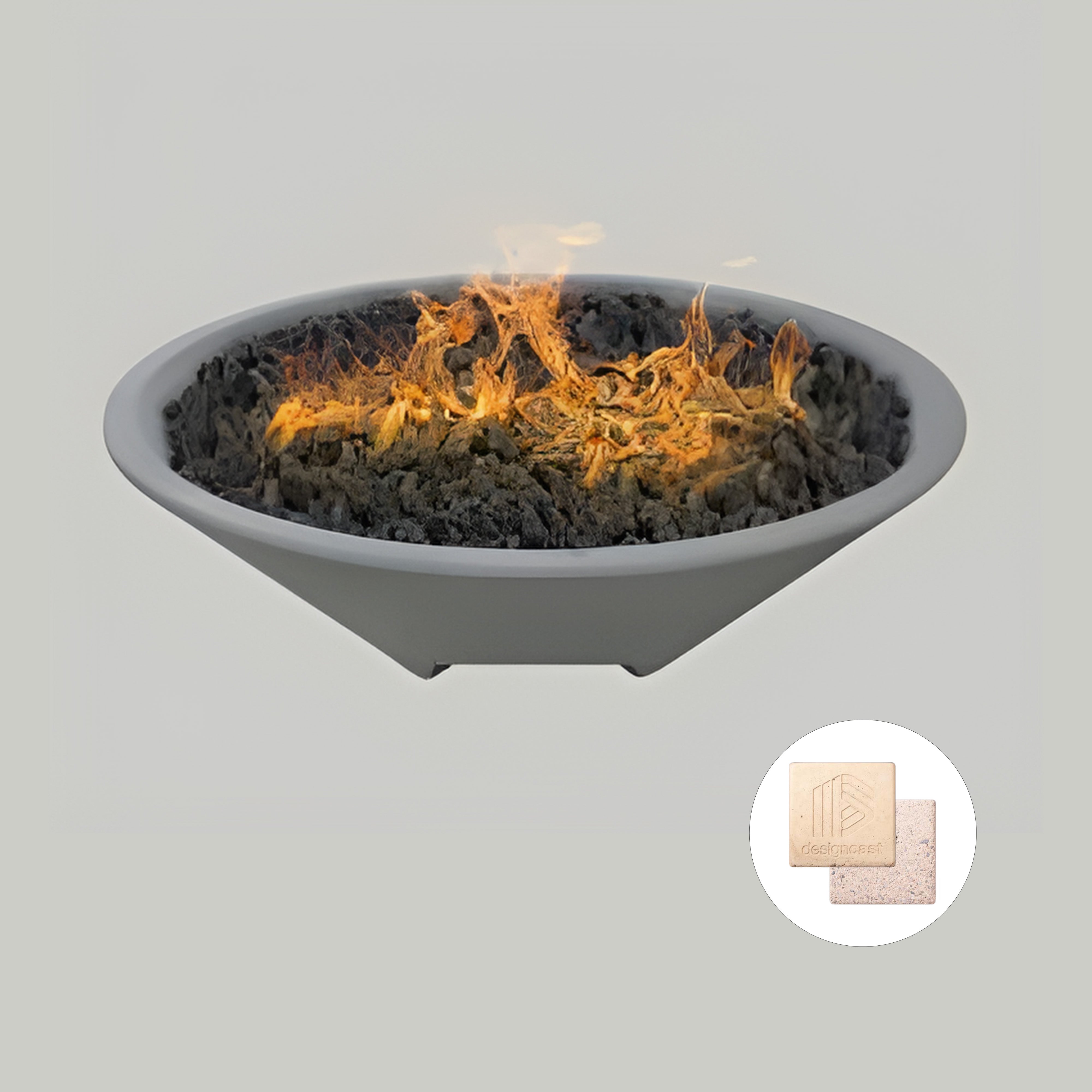 Round Oblique Fire Bowl | With Venting