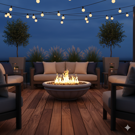 Tuscany Fire Bowl | Modern GFRC Fire Pit