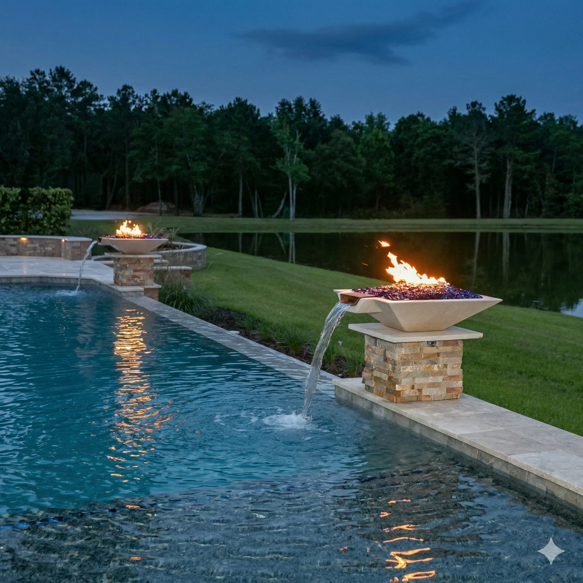 Square Fire/Water Bowls: Auto Ignition