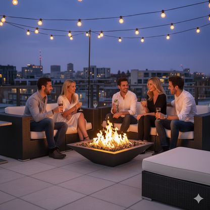 Square Oblique Fire Bowl without venting