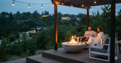 Luna | GFRC Enclosure with Smokeless Firepit