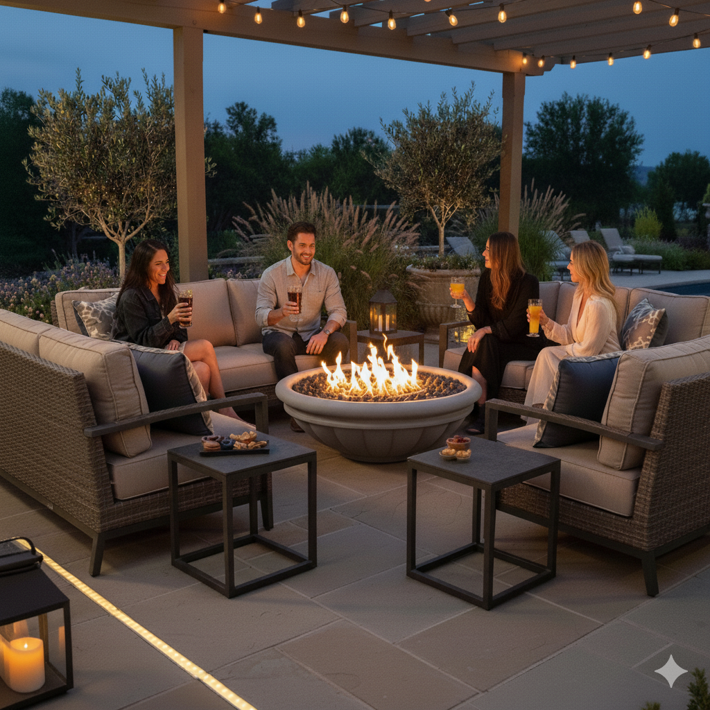 Tuscany Fire Bowl | Modern GFRC Fire Pit