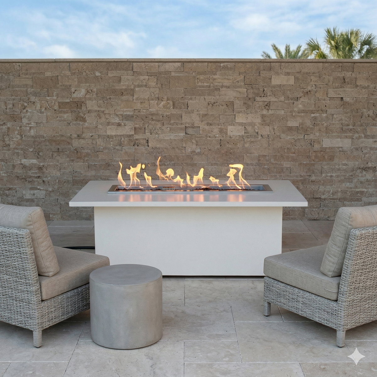 TESSARAI 2pc GFRC Fire Table