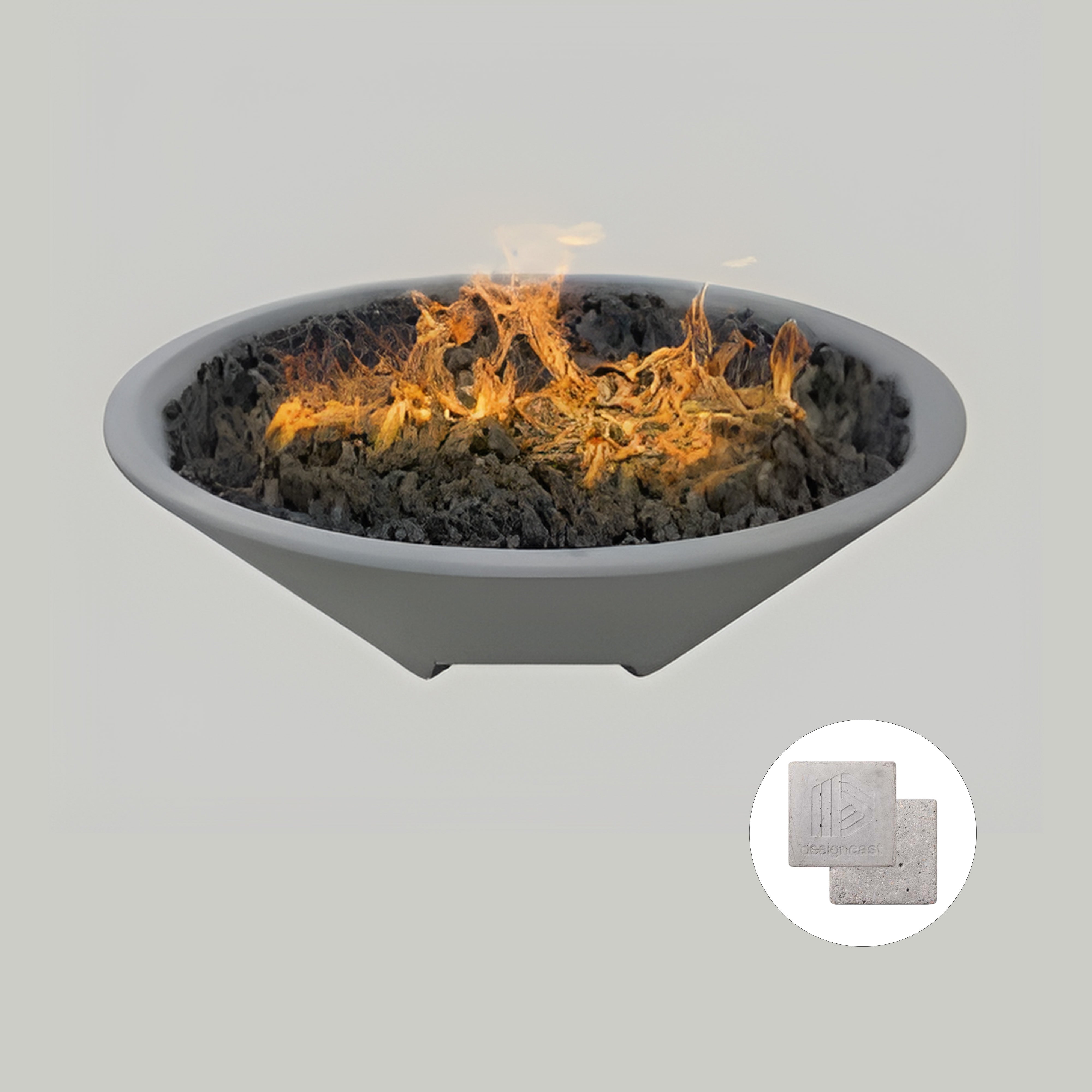 Round Oblique Fire Bowl | With Venting