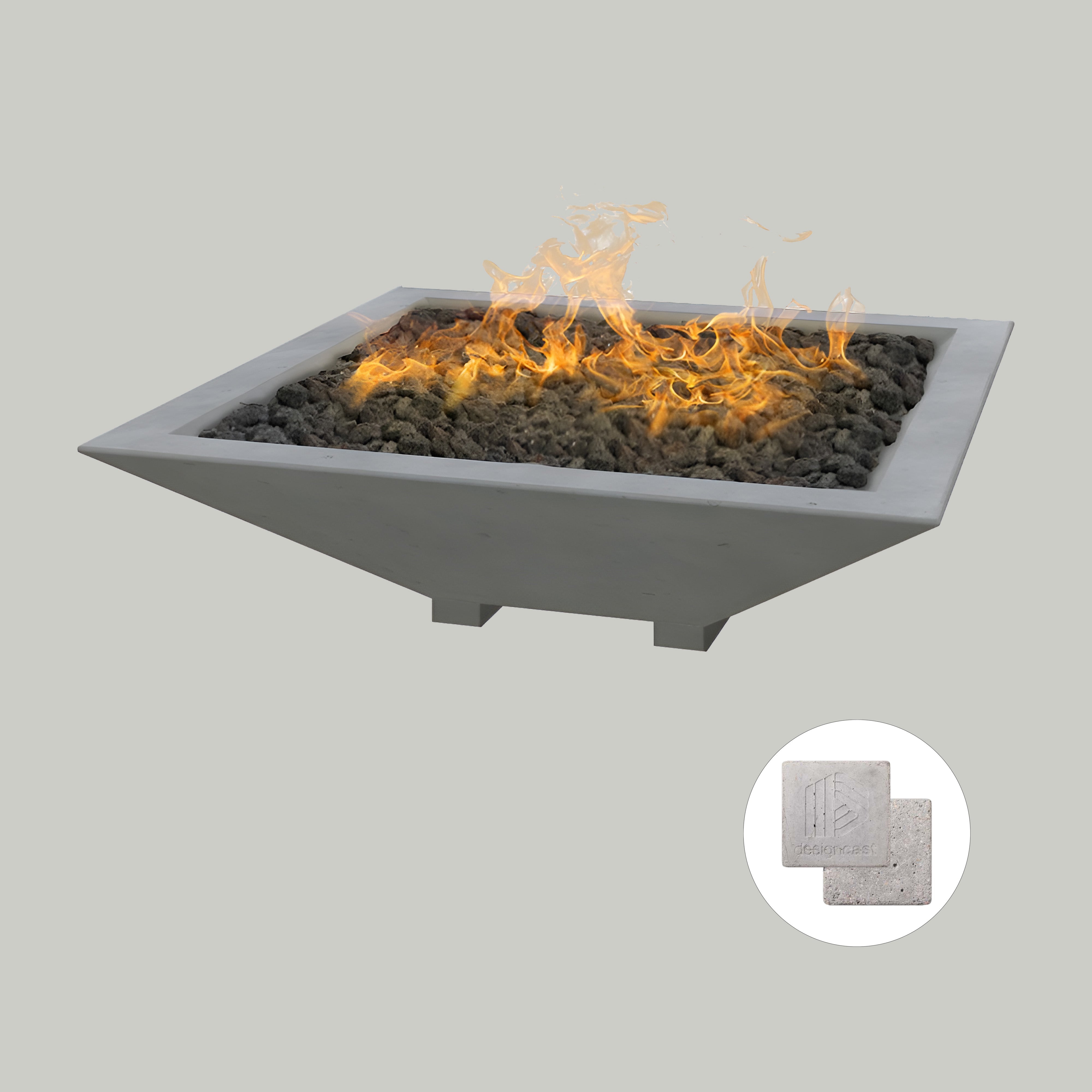 Square Oblique Fire Bowl | With Venting