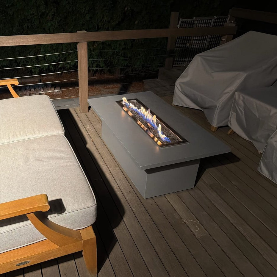 TessaRai 2-Piece Rectangle Fire Table Kit