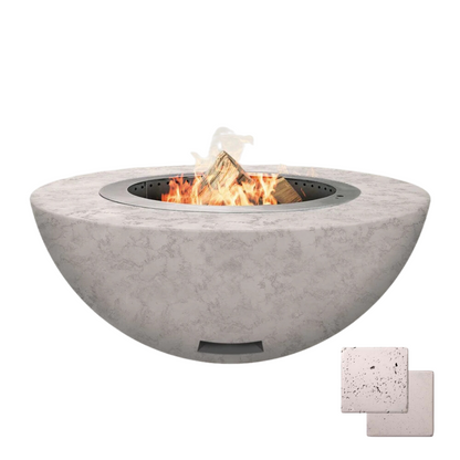 Luna | GFRC Enclosure with Smokeless Fire Pit - Color Ivory