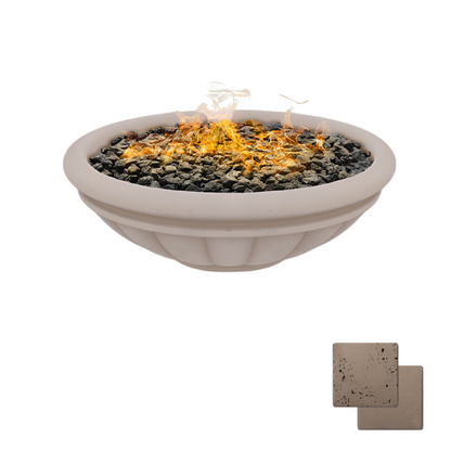 Tuscany Fire Bowl | Modern GFRC Fire Pit = Color Noche