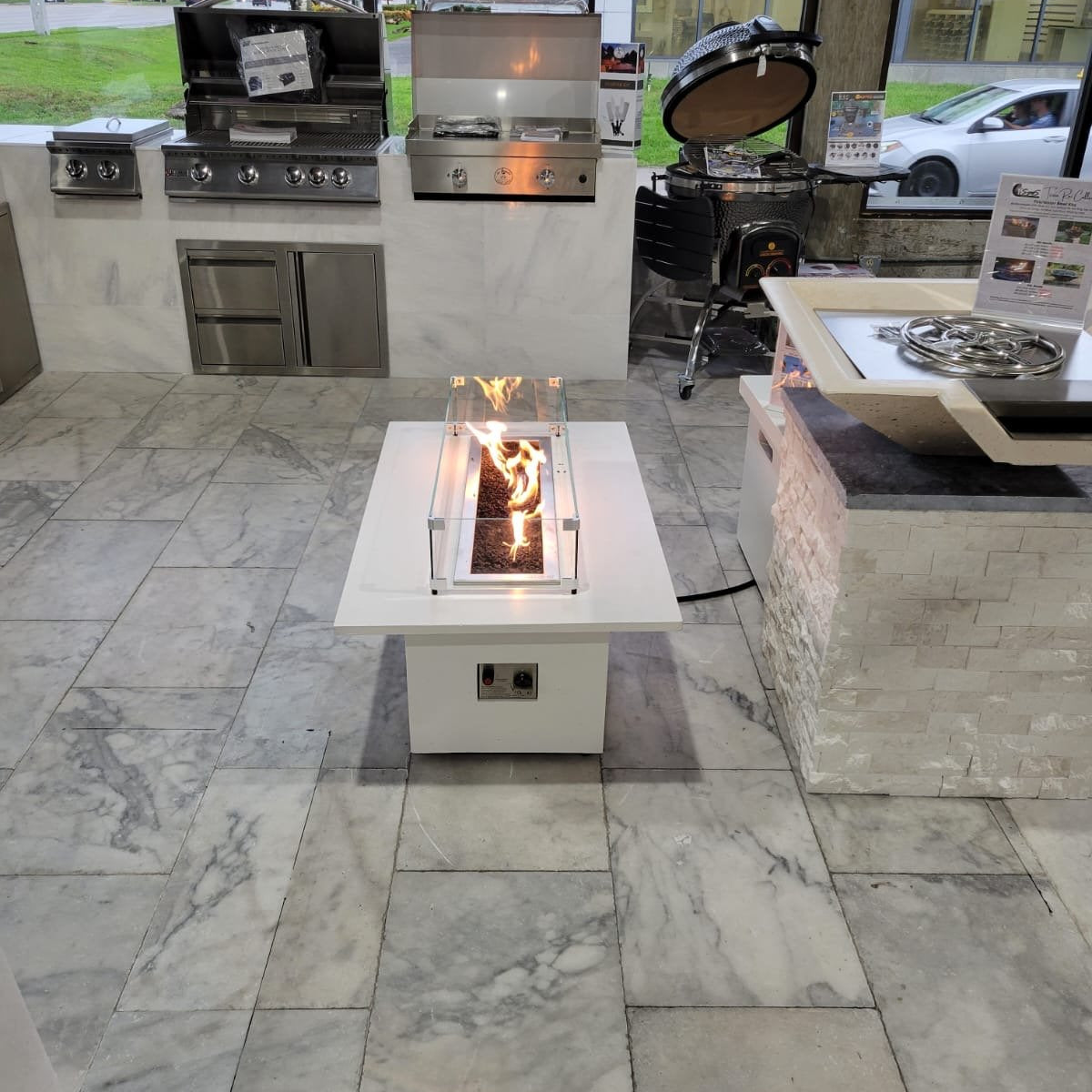 TessaRai 2-Piece Rectangle Fire Table Kit