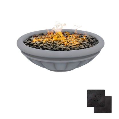 Tuscany Fire Bowl | Modern GFRC Fire Pit = Color Raven