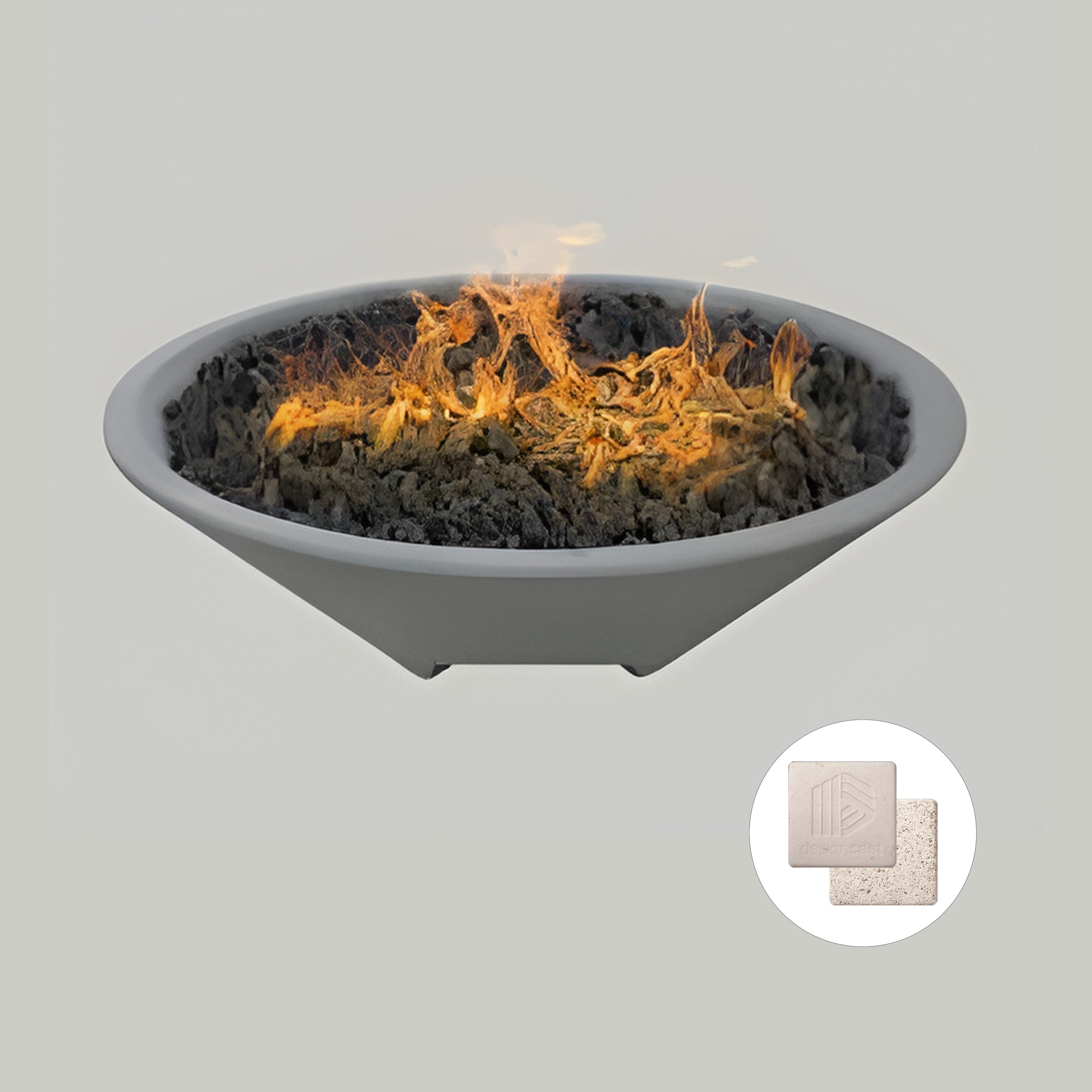 Round Oblique Fire Bowl | With Venting