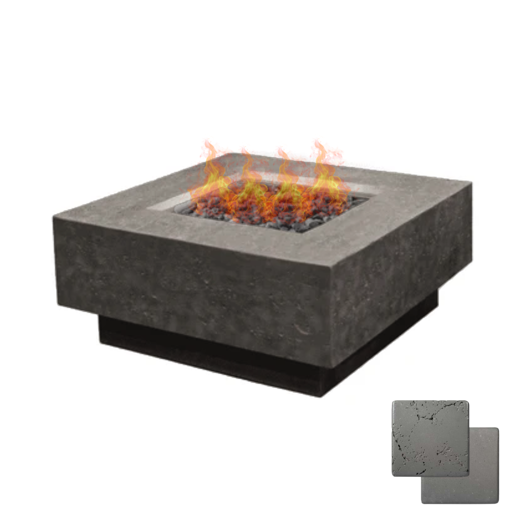 Square Sanctuary Fire Bowl - Firepit - Color Slate