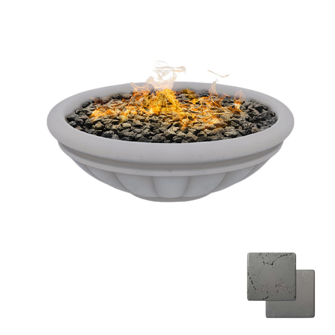 Tuscany Fire Bowl | Modern GFRC Fire Pit = Color Slate