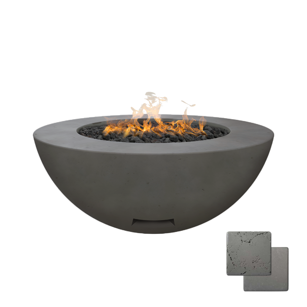 Round Fire Table | Modern GFRC Firepit = Color Slate