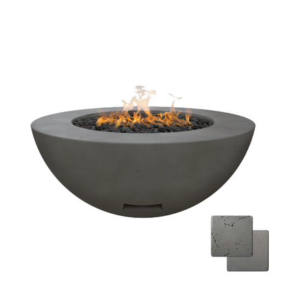 Round Fire Table | Modern GFRC Firepit = Color Slate
