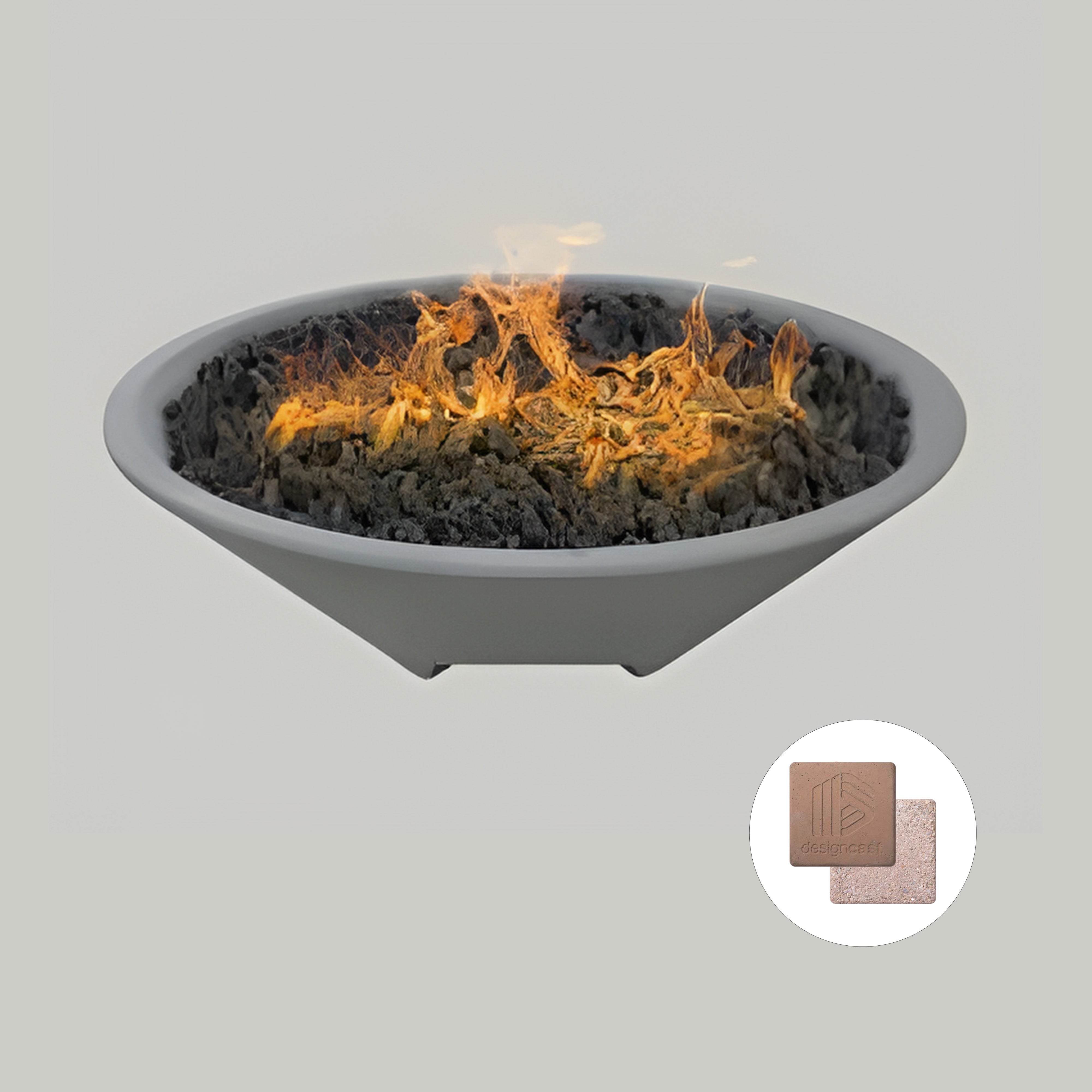 Round Oblique Fire Bowl | With Venting