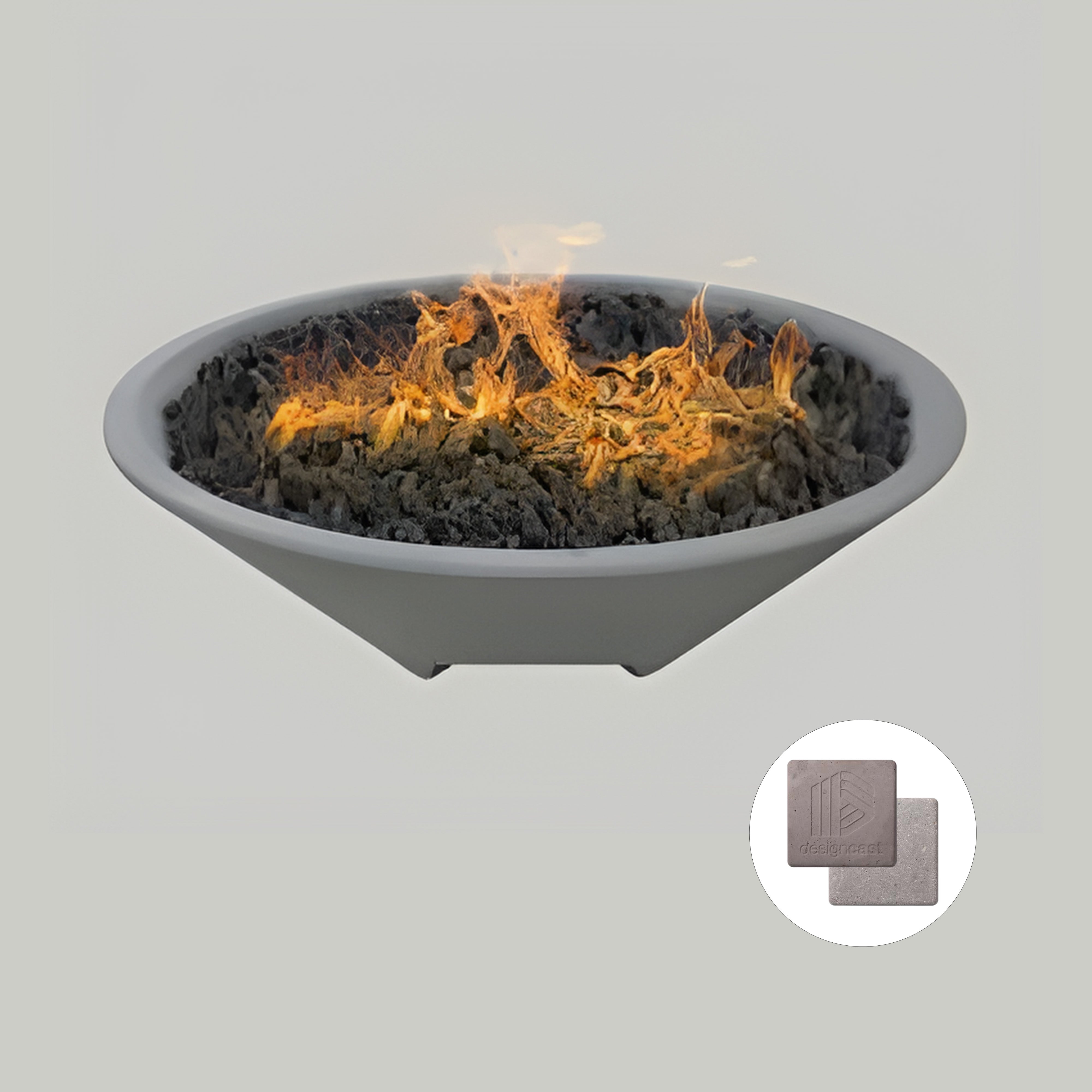 Round Oblique Fire Bowl | With Venting