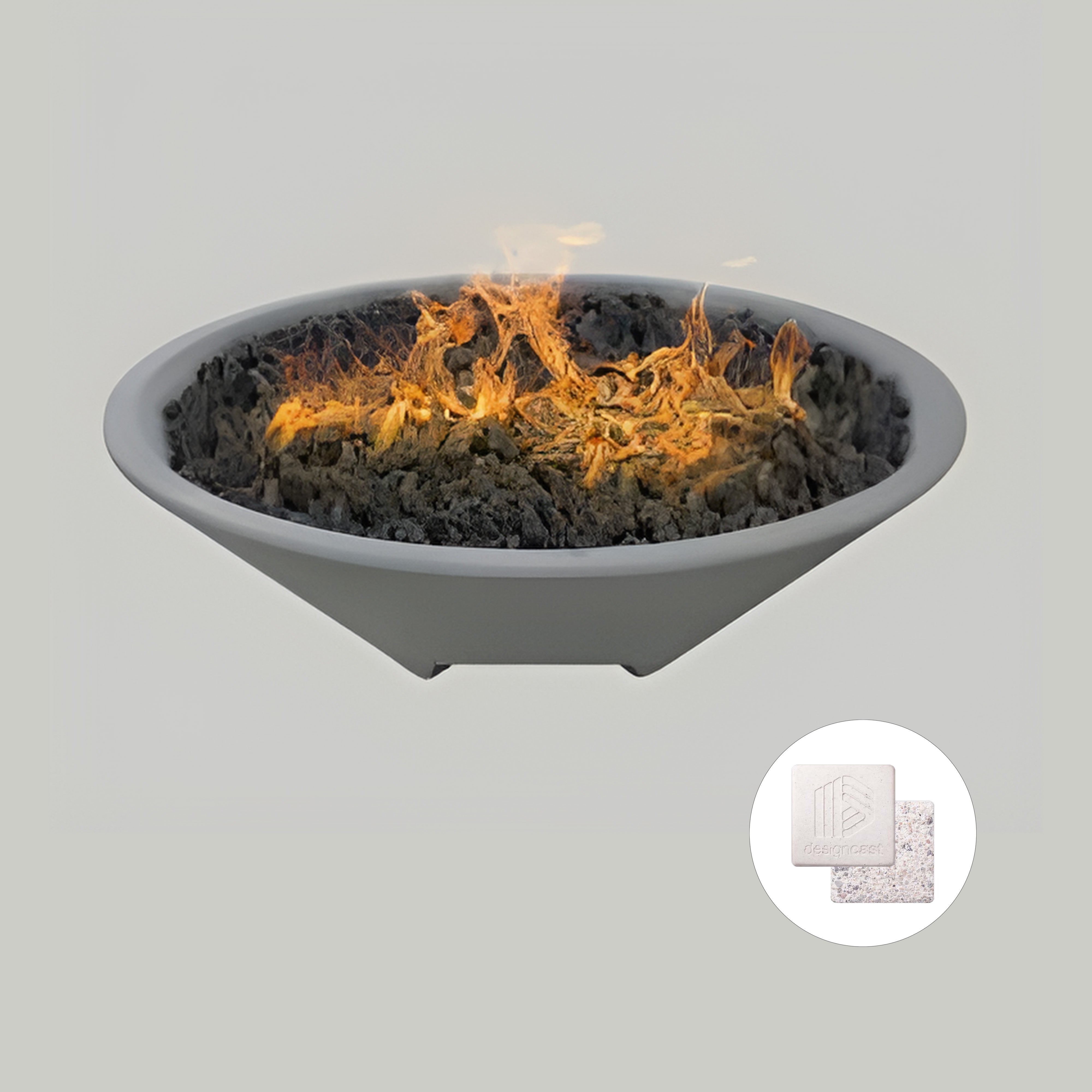 Round Oblique Fire Bowl | With Venting