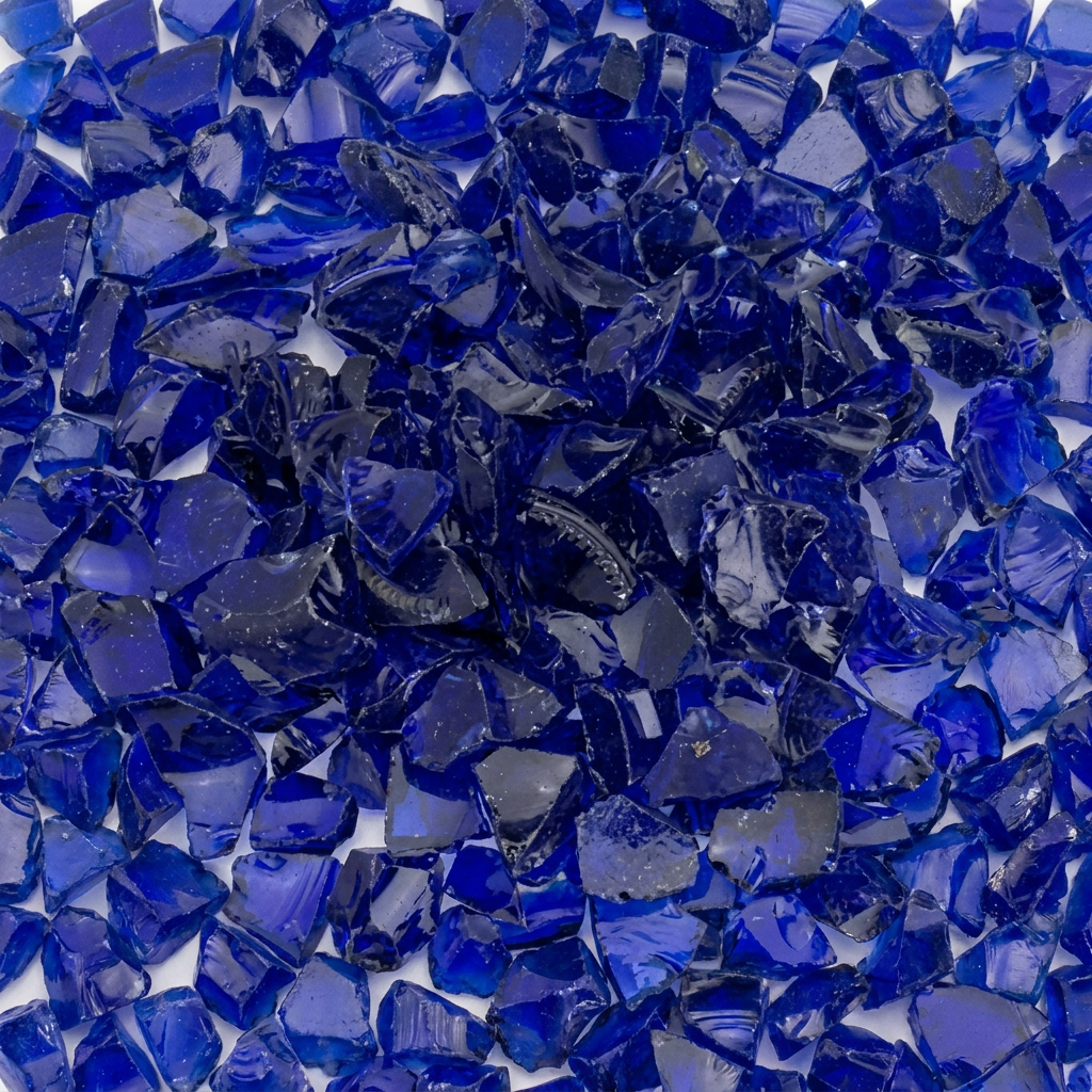 Fire Pit Glass — Dark Blue