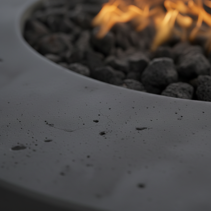 Round Fire Table | Modern GFRC Firepit