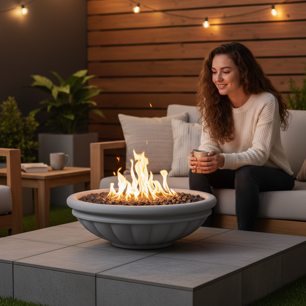 Tuscany Fire Bowl | Modern GFRC Fire Pit