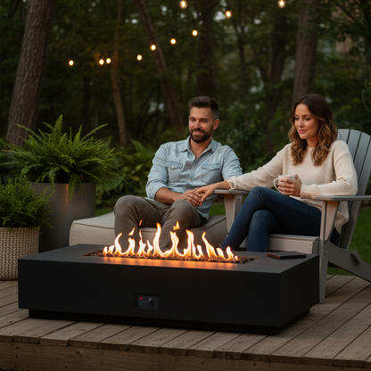 Linear Sanctuary Fire Table | Modern GFRC Firepit