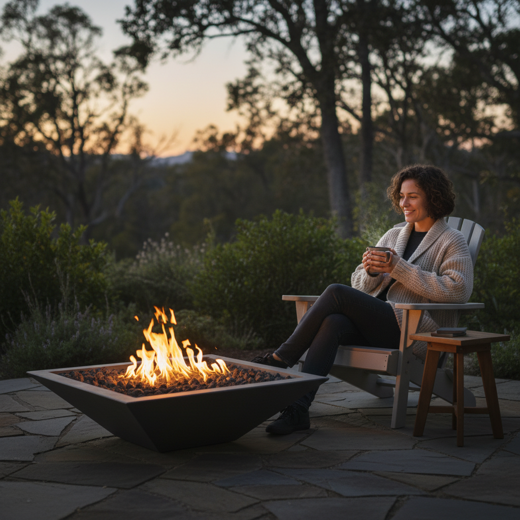 Square Oblique Fire Bowl without venting