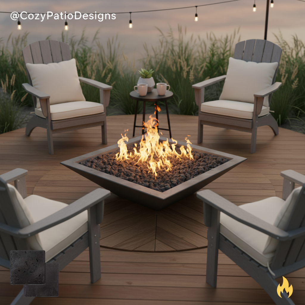 Square Oblique Fire Bowl without venting