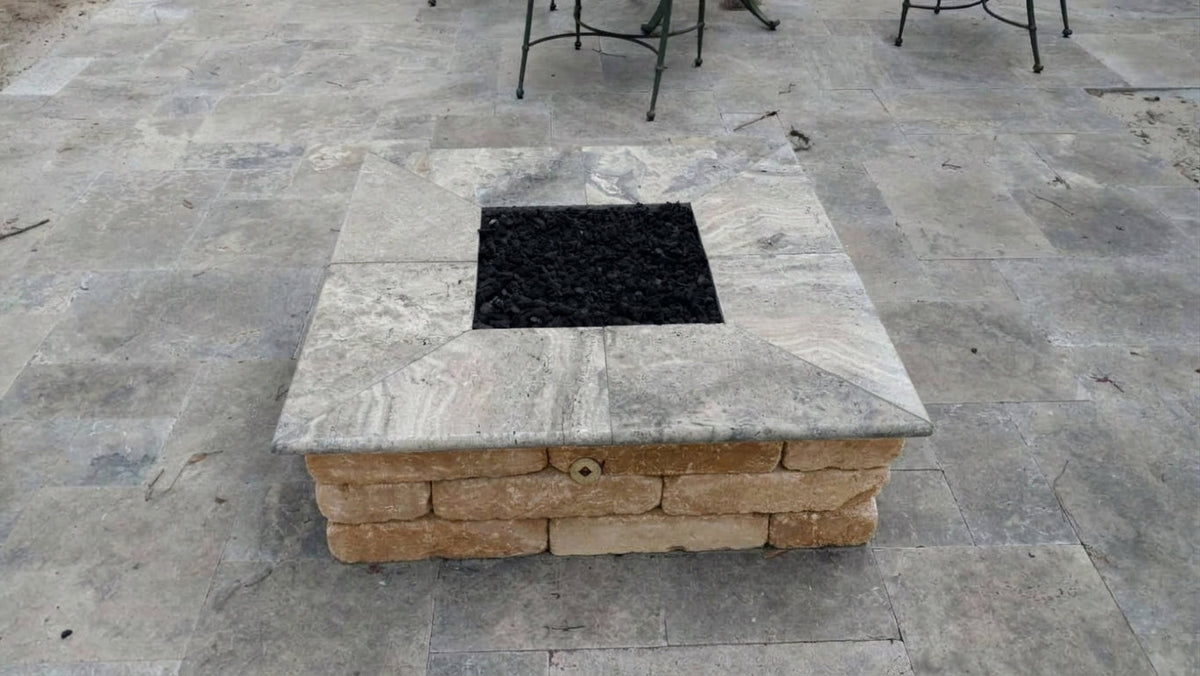 TessaRai Rectangle Fire Pit Kit in Sierra