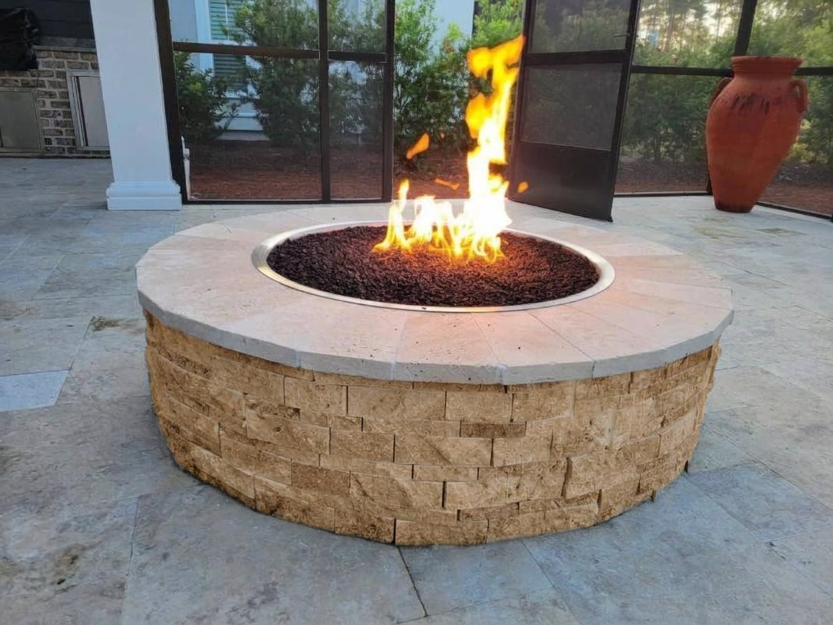 TessaRai Round Fire Pit Kit in Sierra