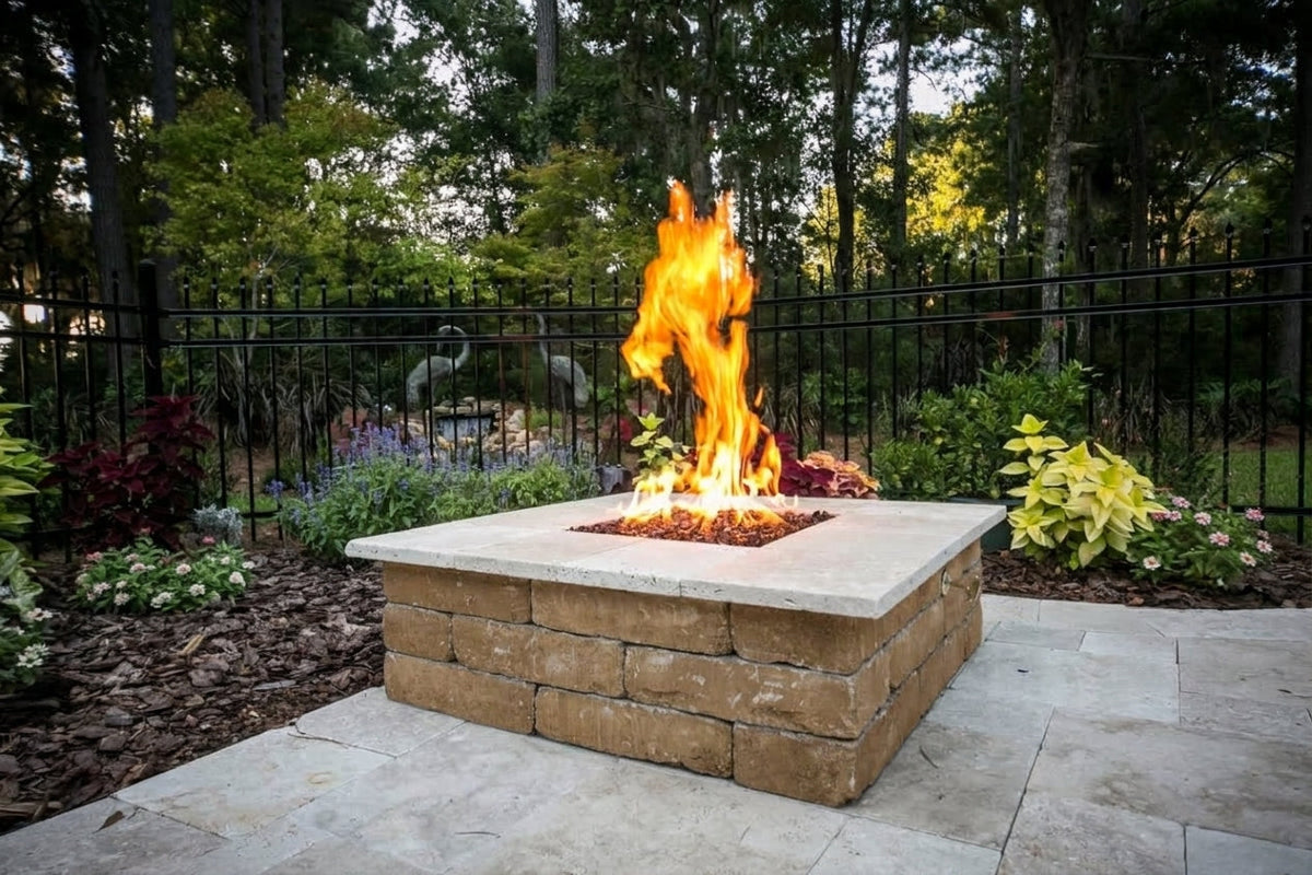 TessaRai Square Fire Pit Kit in Sierra