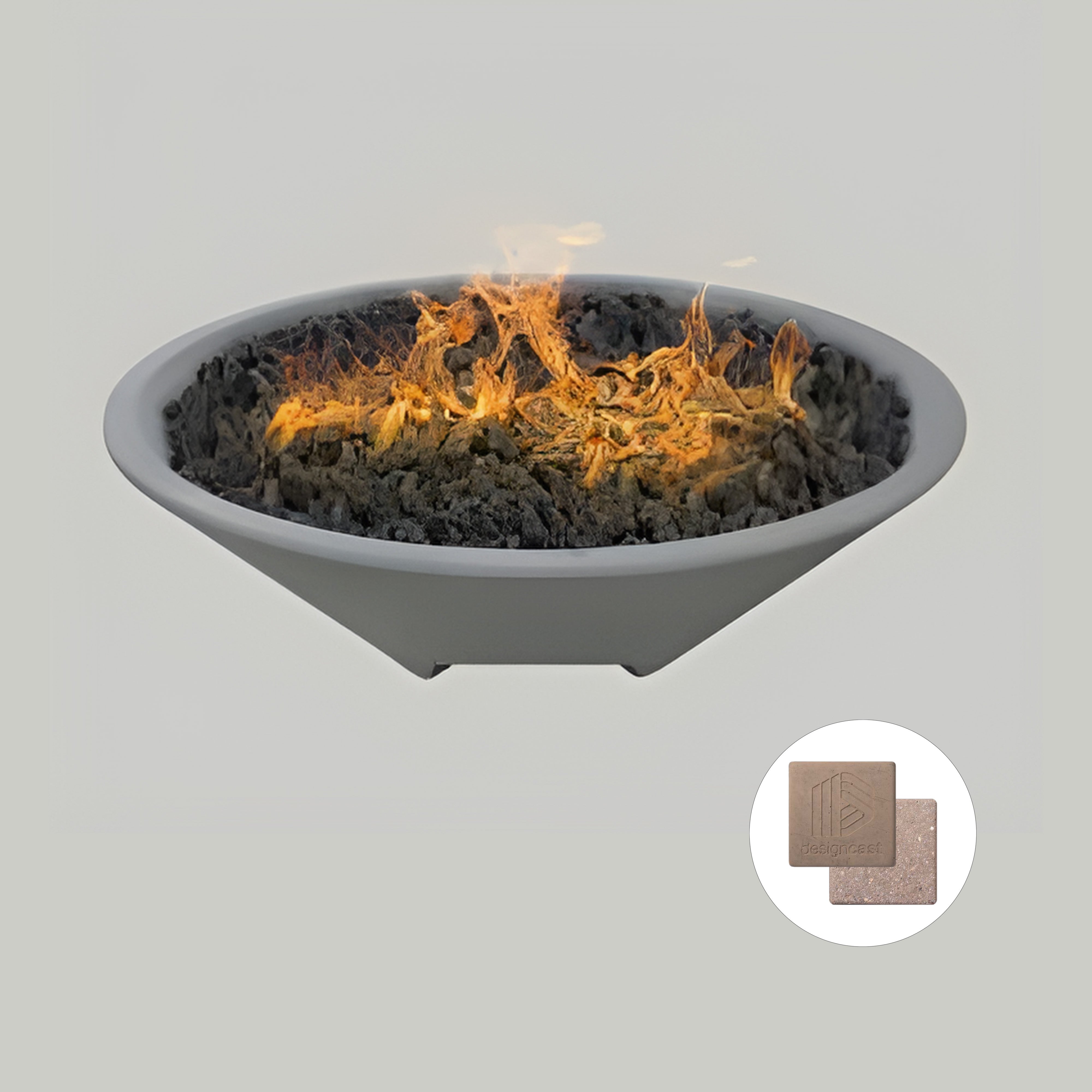 Round Oblique Fire Bowl | With Venting