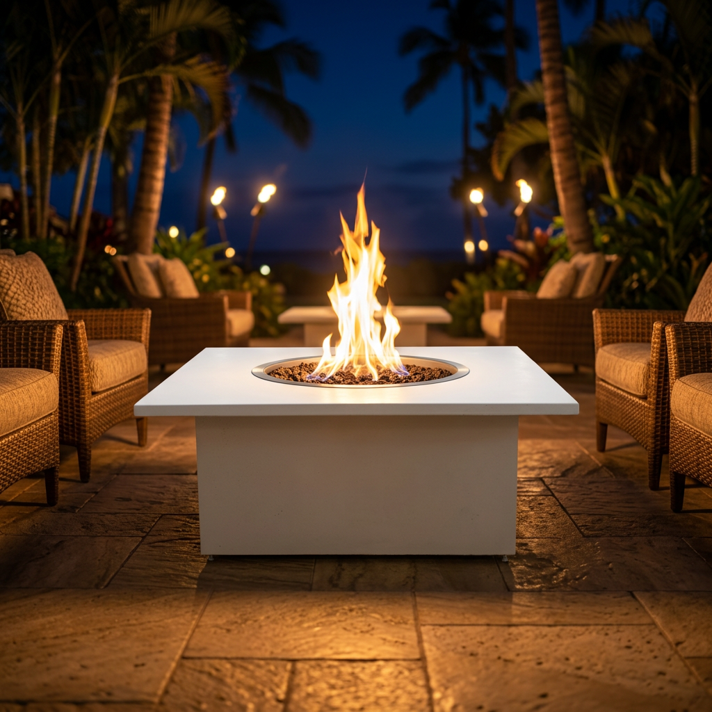 TessaRai 2-Piece Square Fire Table Kit
