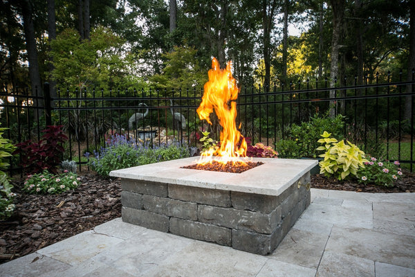 TessaRai Square Fire Pit Kit: Manual Ignition