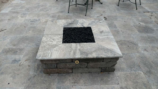 TessaRai Rectangle Fire Pit Kit: Manual Ignition
