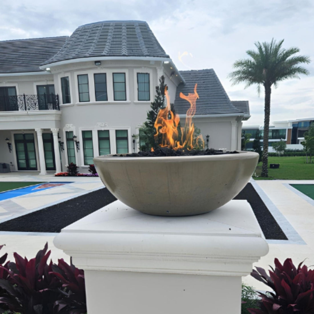 TessaRai Round Fire Bowl Kit: Push Button Ignition detail