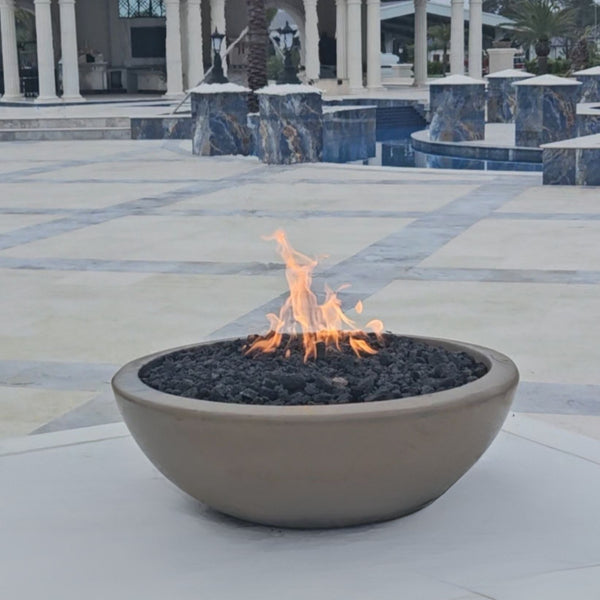 TessaRai Round Fire Bowl Kit: Auto Ignition