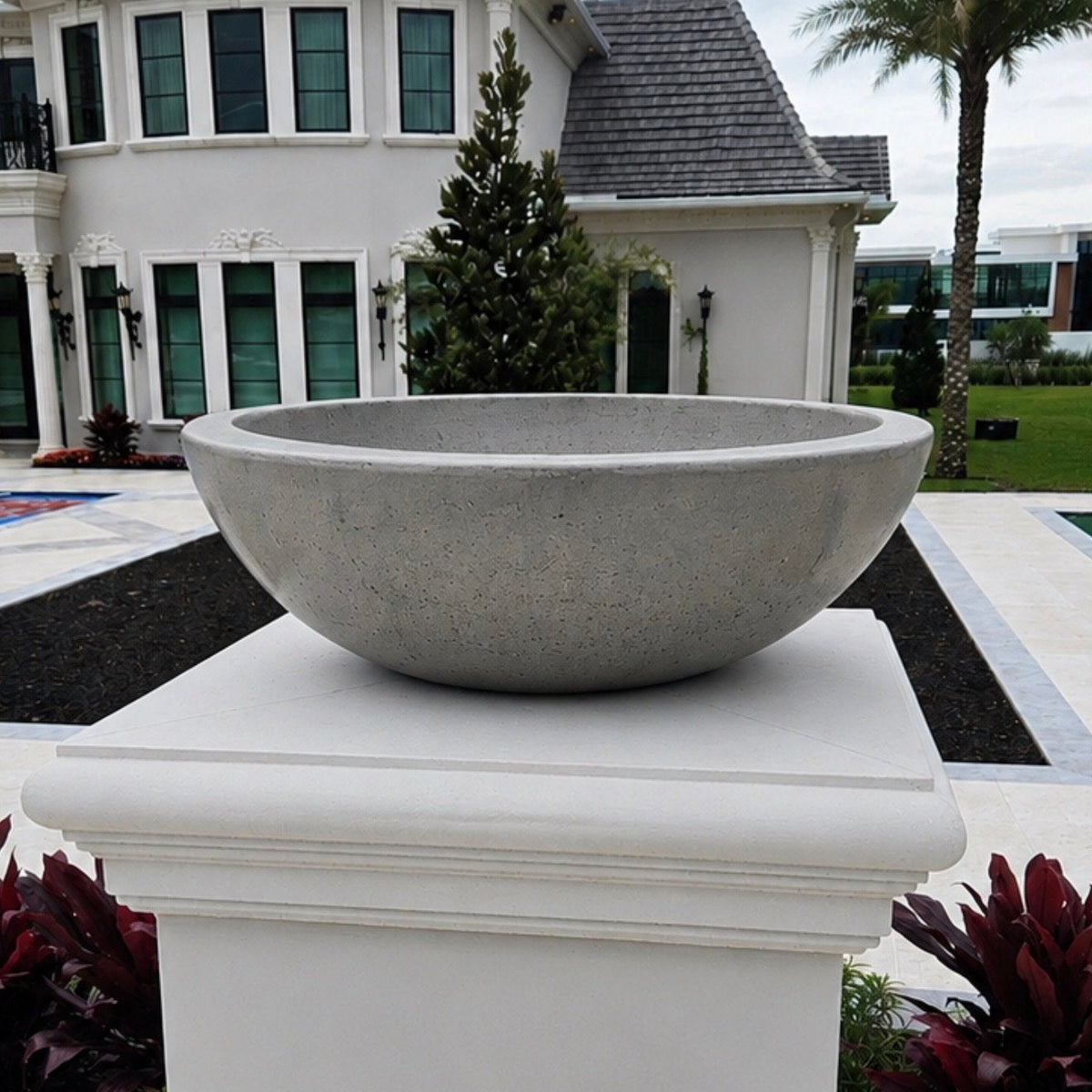 TessaRai Round Bowl at dusk
